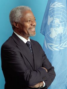 Secretary-General Kofi Annan, official portrait. UN Photo/Evan Schneider