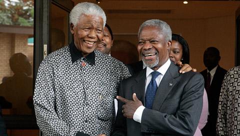 Image result for kofi annan with Mandela