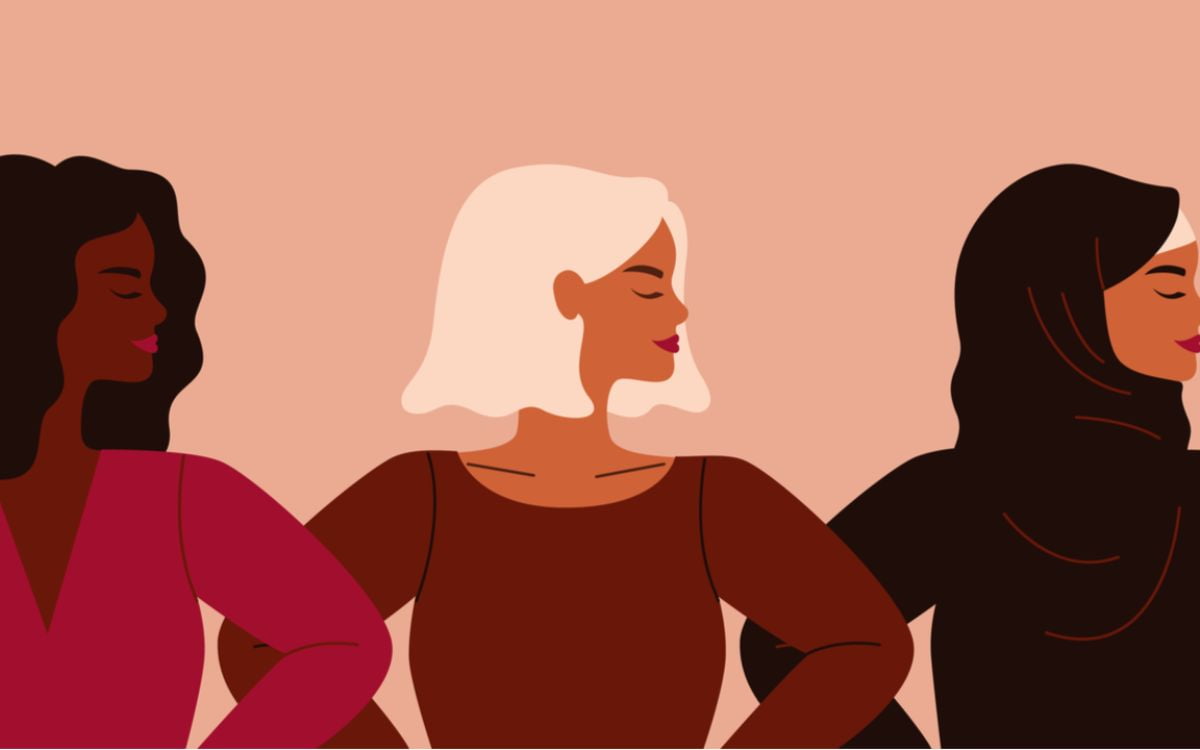 Three women illustration