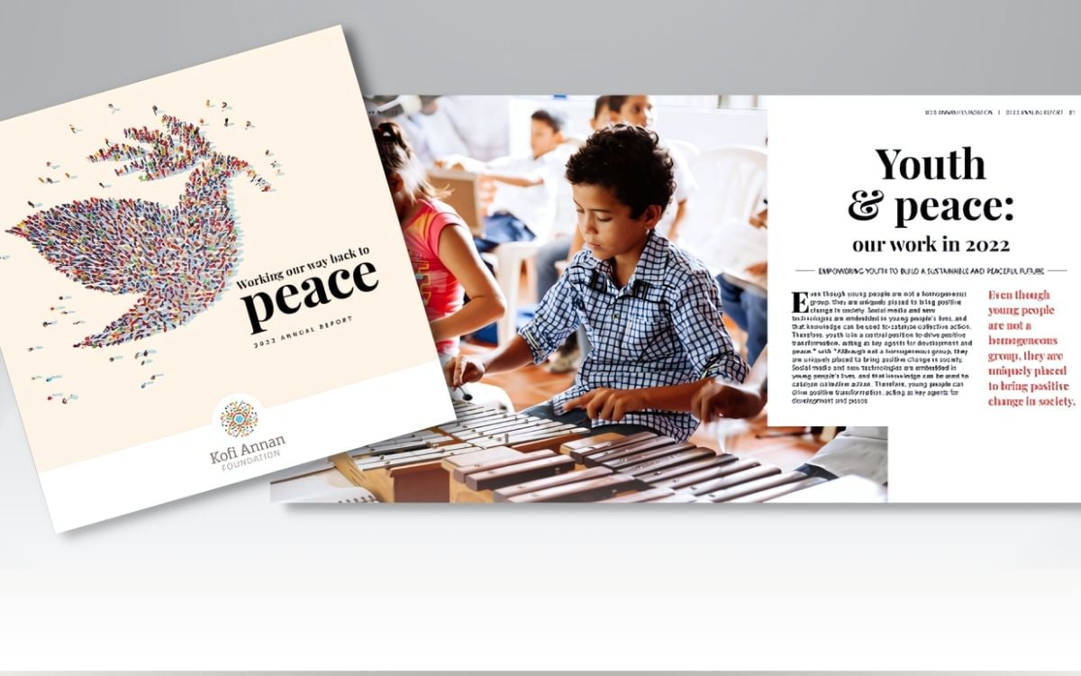 Annual report, working our way back to peace