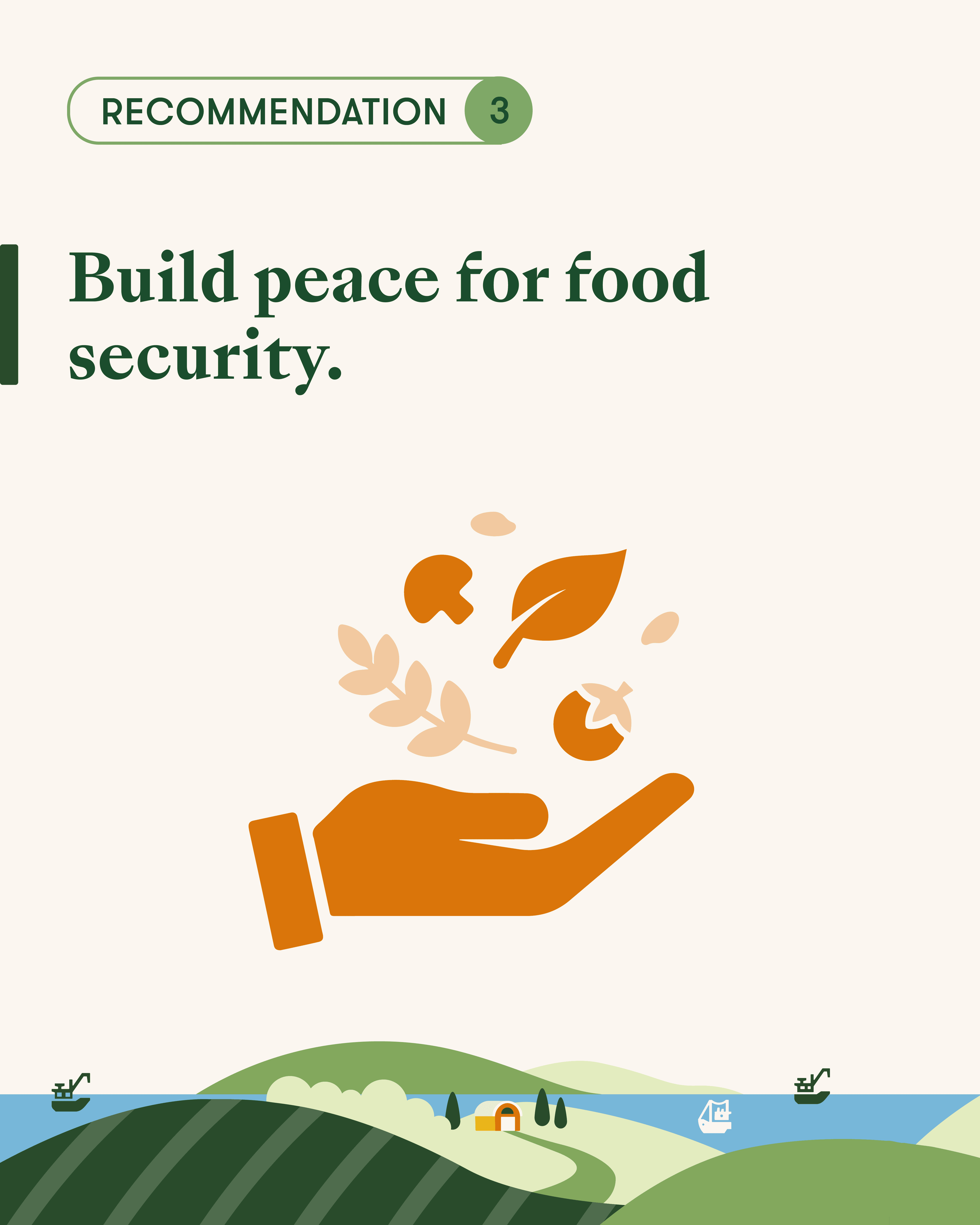 Recommendation 3) Build Peace for Food Security.